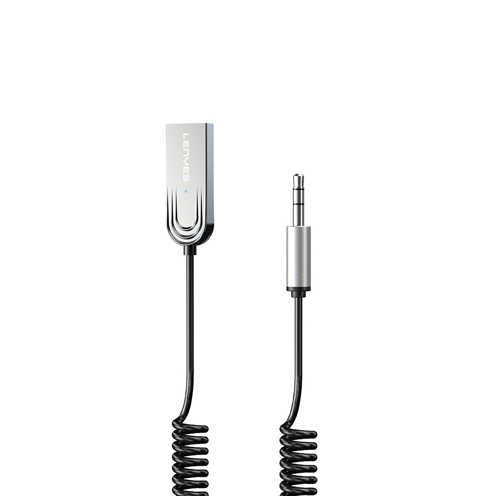 Lenyes LR208 Spiral Kablo Tasarımlı Dahili Mikrofonlu Kablosuz Ses Alıcı AUX Bluetooth v5.3 Adaptör Lenyes LR208 Spiral Kablo Tasarımlı Dahili Mikrofonlu Kablosuz Ses Alıcı AUX Bluetooth v5.3 Adaptör